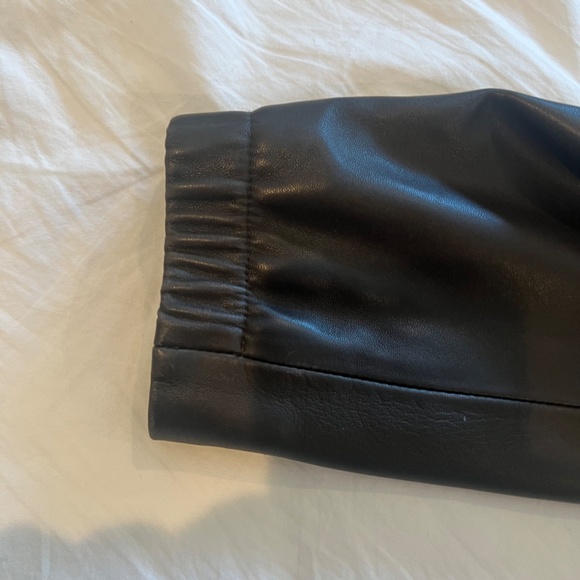 Theory Brown Lambskin Leather Motorcycle Jacket - Picture 3 of 7